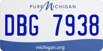 MI license plate DBG7938
