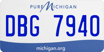 MI license plate DBG7940