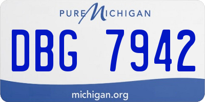 MI license plate DBG7942
