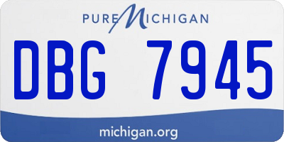 MI license plate DBG7945