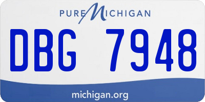MI license plate DBG7948