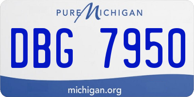 MI license plate DBG7950