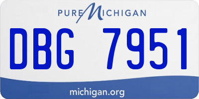 MI license plate DBG7951