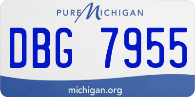 MI license plate DBG7955