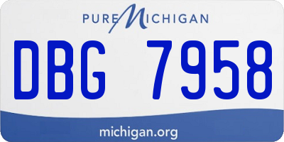 MI license plate DBG7958