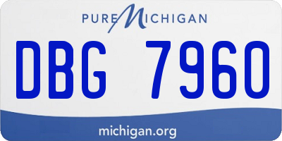 MI license plate DBG7960