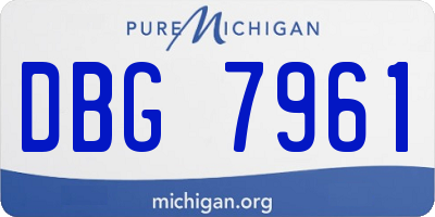MI license plate DBG7961