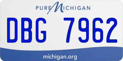 MI license plate DBG7962