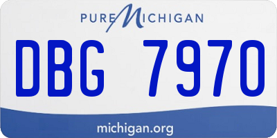 MI license plate DBG7970