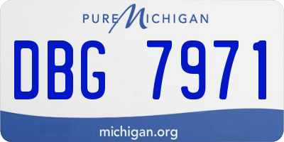 MI license plate DBG7971