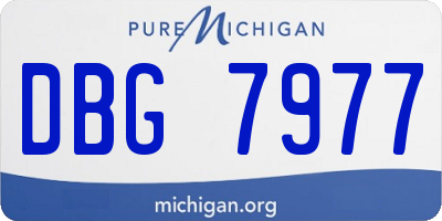 MI license plate DBG7977