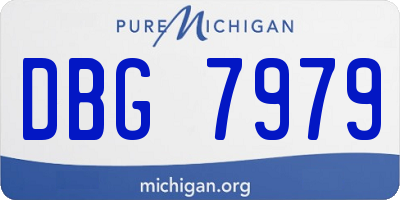 MI license plate DBG7979