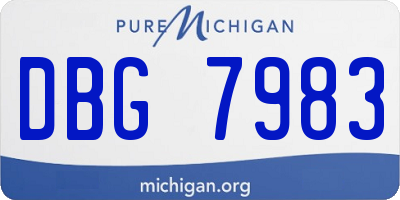 MI license plate DBG7983