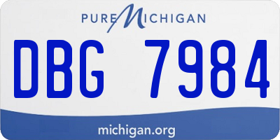 MI license plate DBG7984