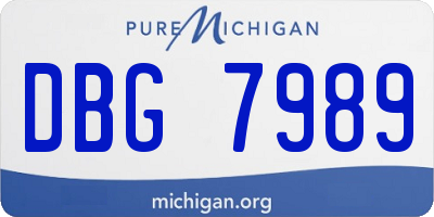 MI license plate DBG7989