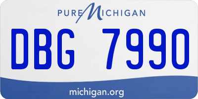 MI license plate DBG7990