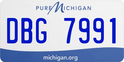 MI license plate DBG7991