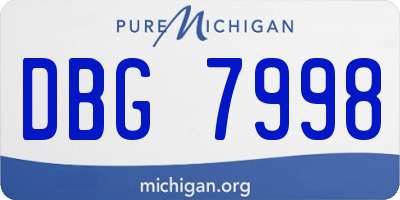 MI license plate DBG7998