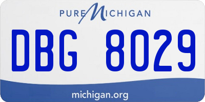 MI license plate DBG8029