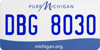 MI license plate DBG8030