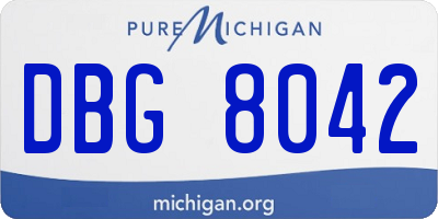 MI license plate DBG8042