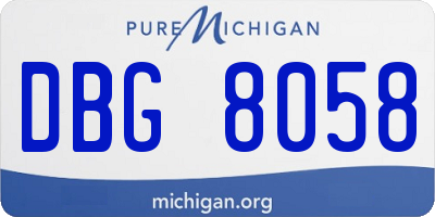 MI license plate DBG8058