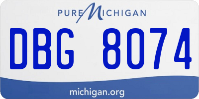 MI license plate DBG8074