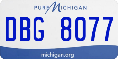 MI license plate DBG8077