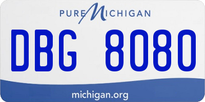 MI license plate DBG8080