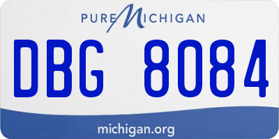 MI license plate DBG8084