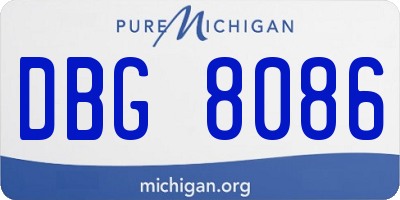 MI license plate DBG8086