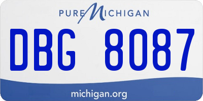 MI license plate DBG8087