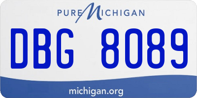 MI license plate DBG8089