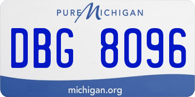 MI license plate DBG8096