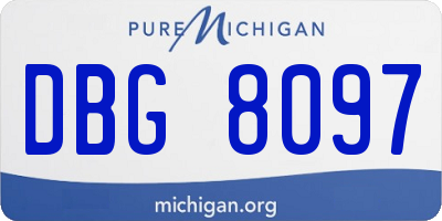 MI license plate DBG8097