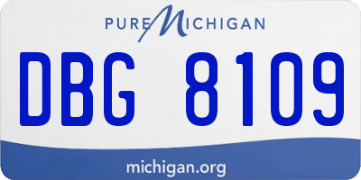 MI license plate DBG8109