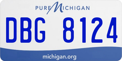 MI license plate DBG8124