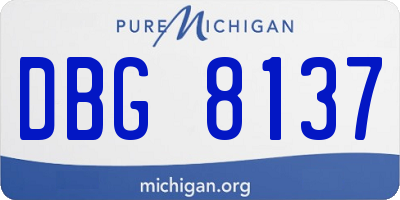 MI license plate DBG8137