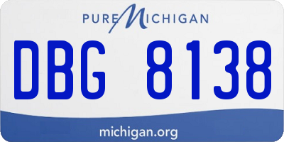 MI license plate DBG8138