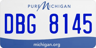 MI license plate DBG8145