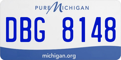 MI license plate DBG8148