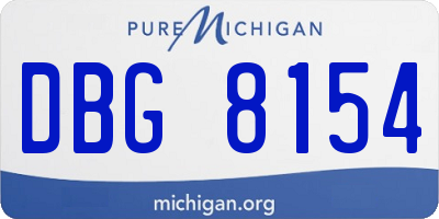 MI license plate DBG8154