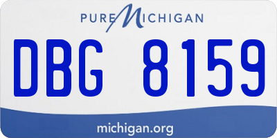 MI license plate DBG8159