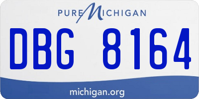 MI license plate DBG8164
