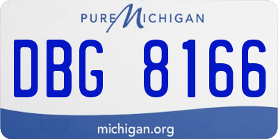 MI license plate DBG8166