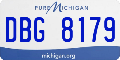 MI license plate DBG8179