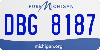 MI license plate DBG8187