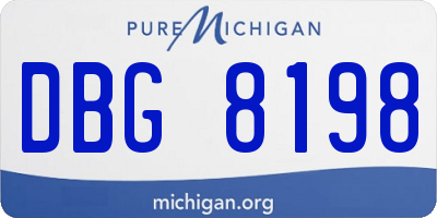 MI license plate DBG8198
