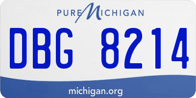 MI license plate DBG8214