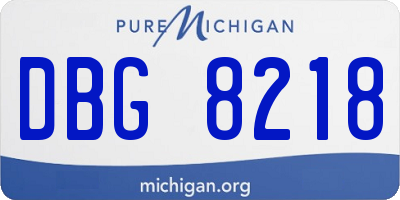 MI license plate DBG8218
